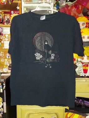 Ooak Itachi genjutsu on black short sleeve top